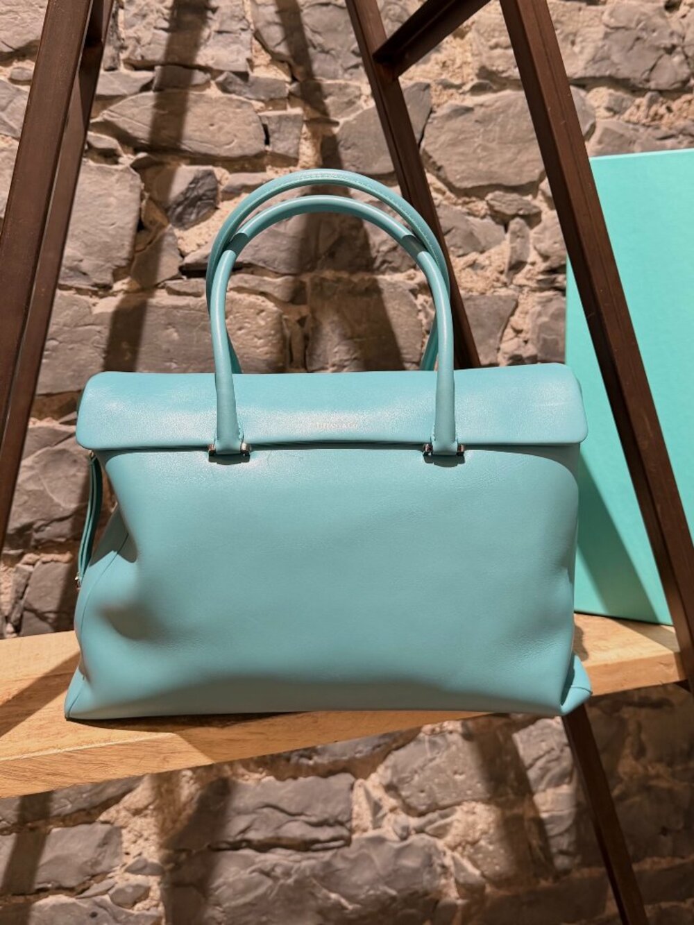 Tiffany & Co. Tiffany Blue Leather Peyton Bag
